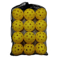 Paddleroo Ball Bag — 12 outdoor pickleballs in a mesh drawstring bag
