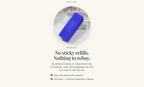 Reusable: no sticky refills, no replacement rolls, nothing to rebuy — shown with the blue remover
